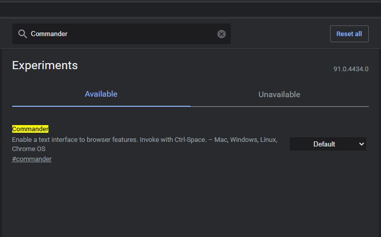 Chrome Commander flag