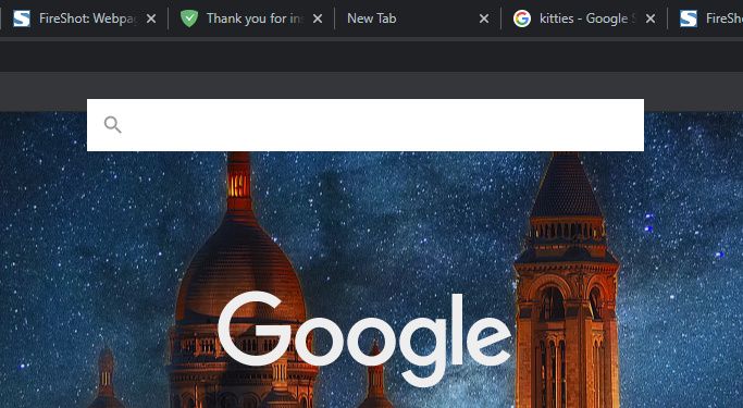Chrome Commander search bar