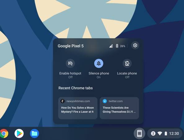 Chrome OS Phone Hub