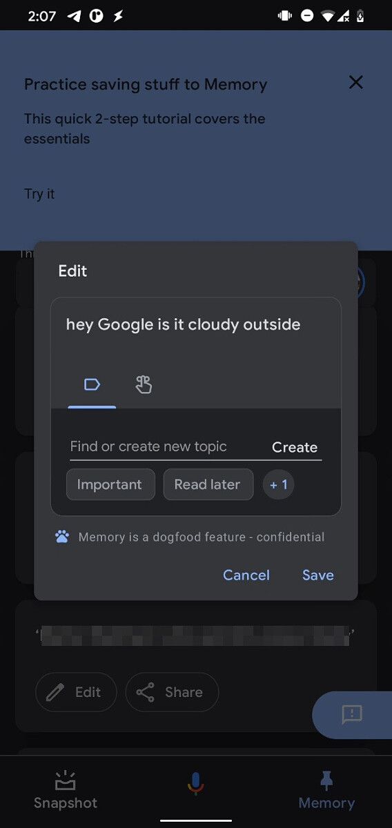 Google Assistant prepares a new "Memory" feature and earnings call alerts