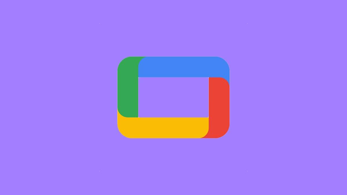 Google TV app logo on purple background