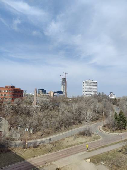 Landscape showing Under construction building with crane