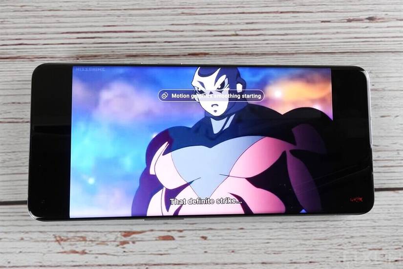 Motion graphics smoothing on the OnePlus 9 Pro