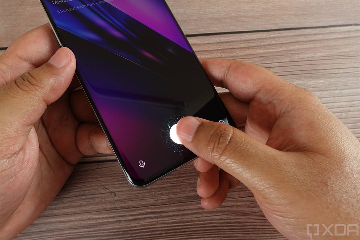 In-display fingerprint scanner on the OnePlus 9 Pro