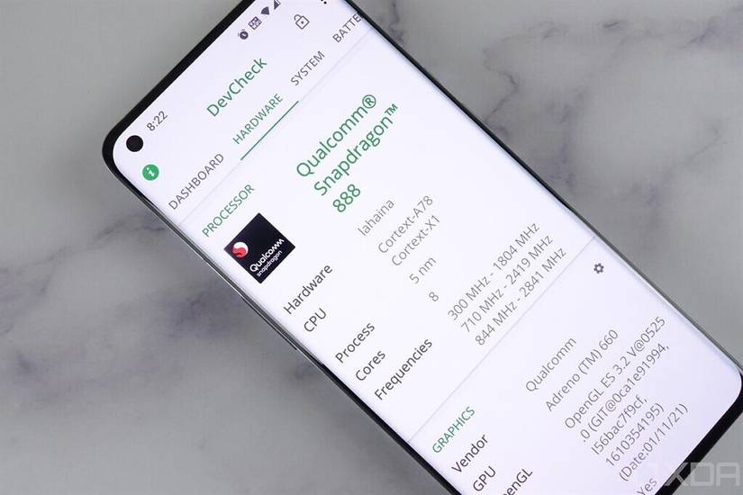 Qualcomm Snapdragon 888 on the OnePlus 9 Pro