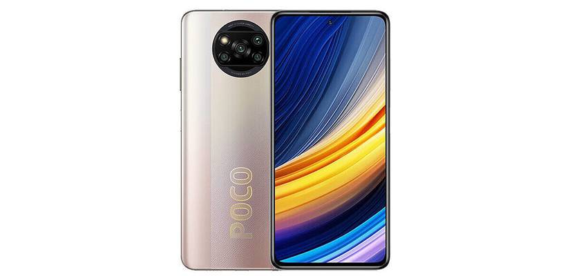 The POCO X3 Pro in white.