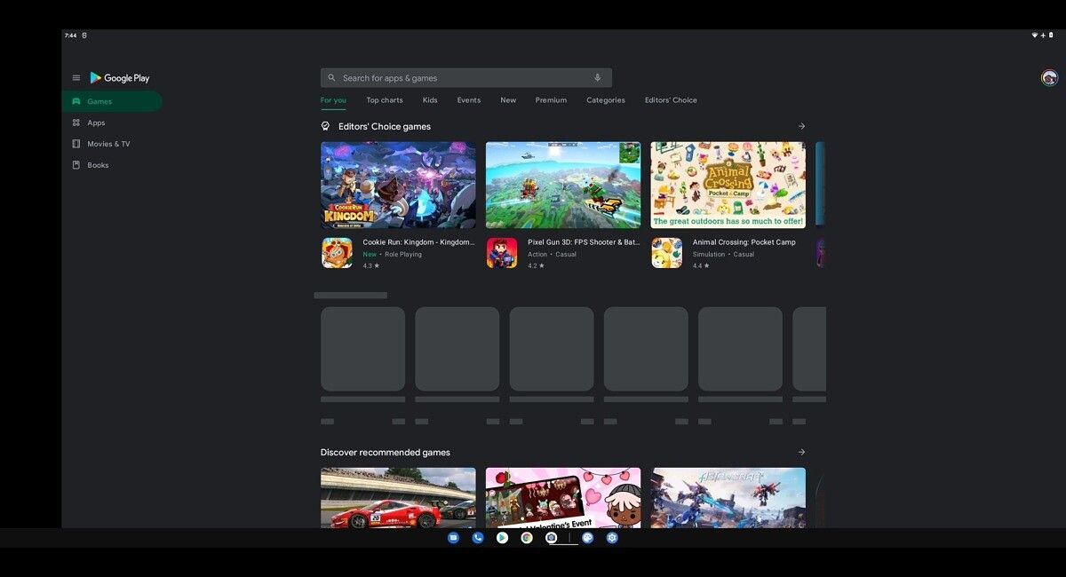 Android 12 DP2 taskbar
