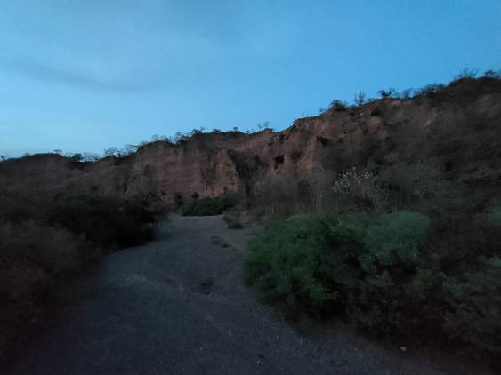 empty river basin clicked with Realme 8 Pro ultrawide angle camera in low light