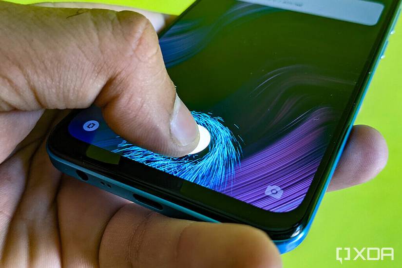Realme 8 Pro review fingerprint animation Infinite blue 128GB
