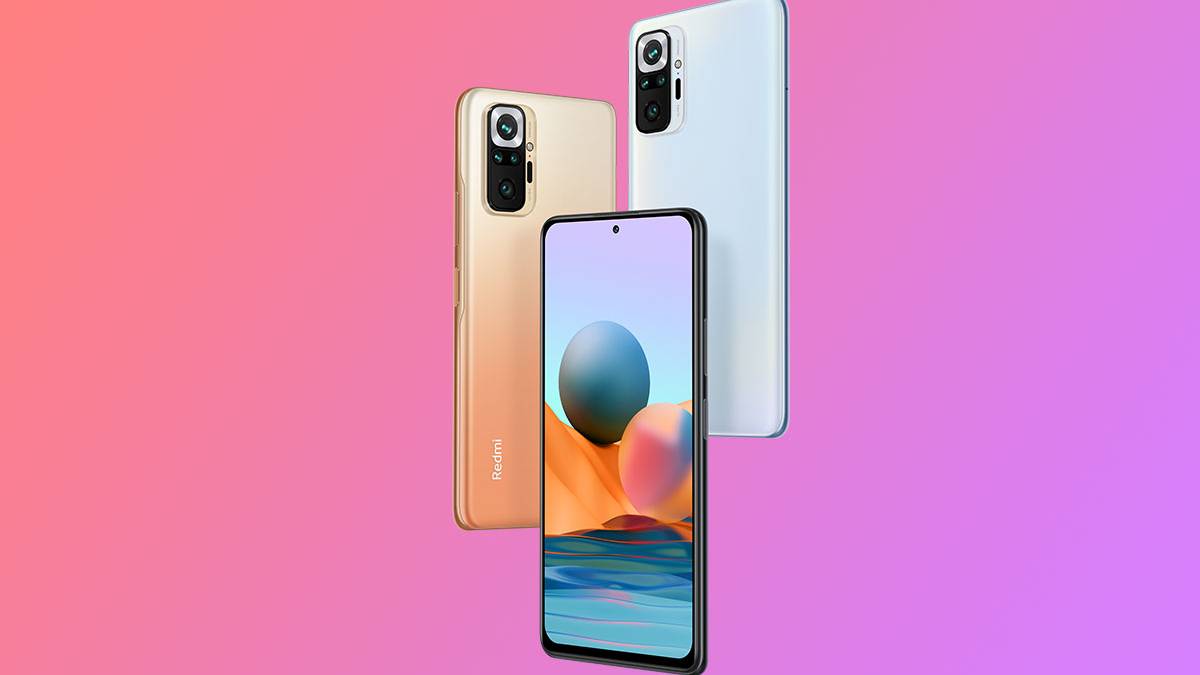 Redmi Note 10 Pro on gradient background