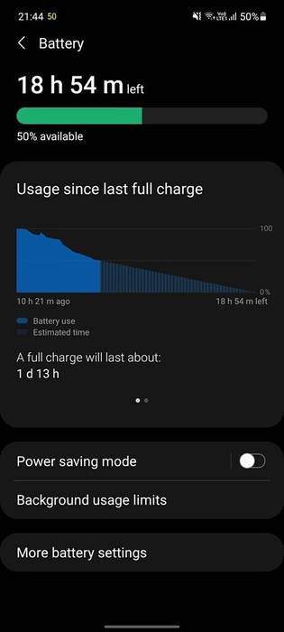 Samsung Galaxy A52 battery life