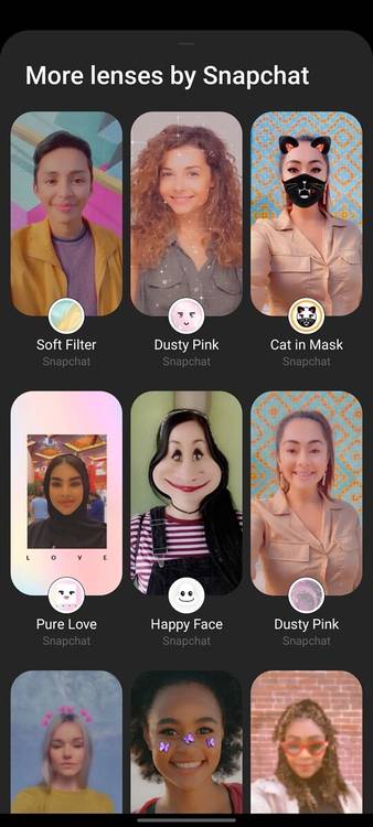 Samsung Galaxy A52 snapchat fun mode