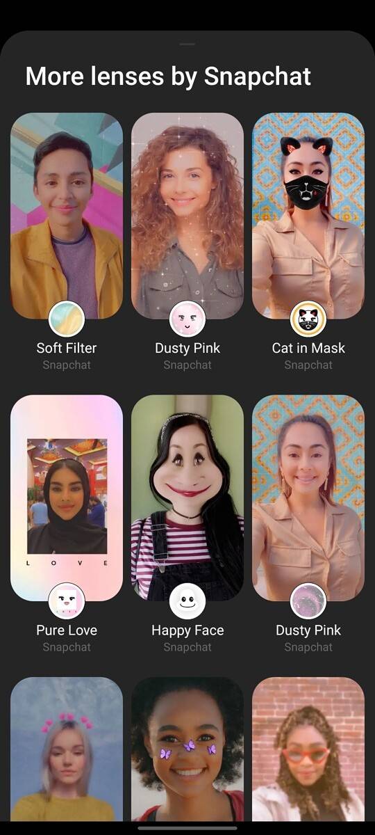 Samsung Galaxy A52 snapchat fun mode