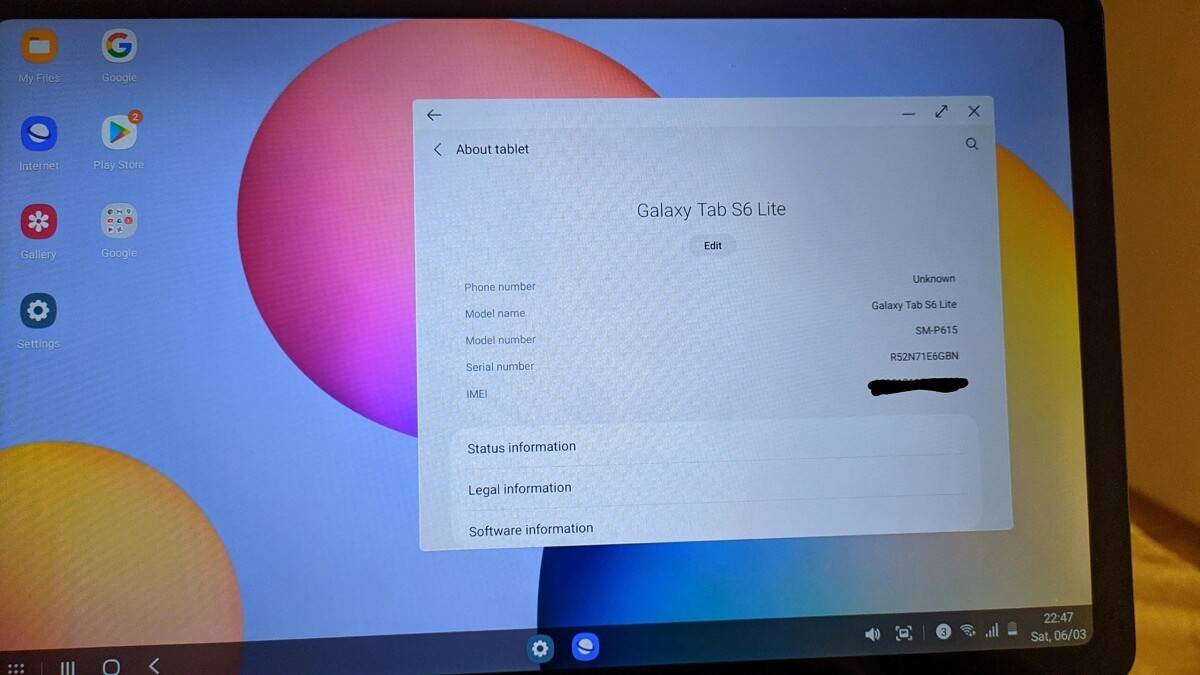 Samsung Tab s6 Lite DeX Mode
