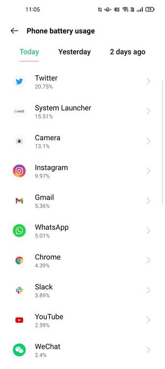 Find X3 Pro battery stats