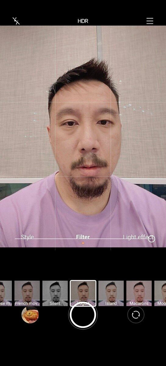 Vivo selfie beautifying mode