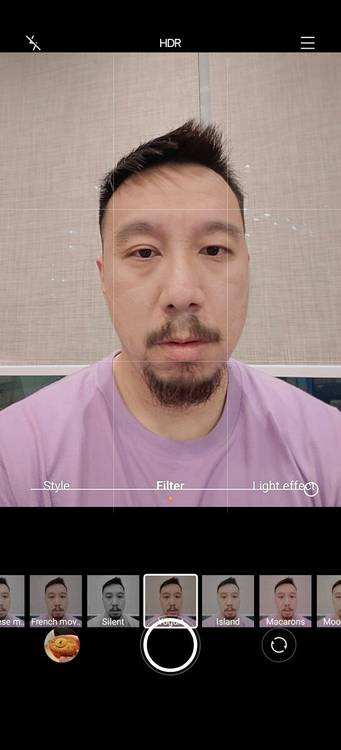 Vivo selfie beautifying mode