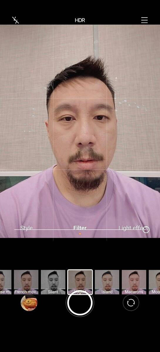 Vivo selfie beautifying mode