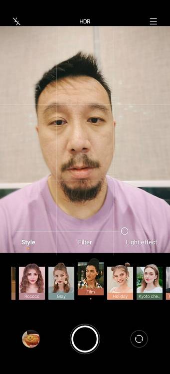 Vivo selfie beautifying mode