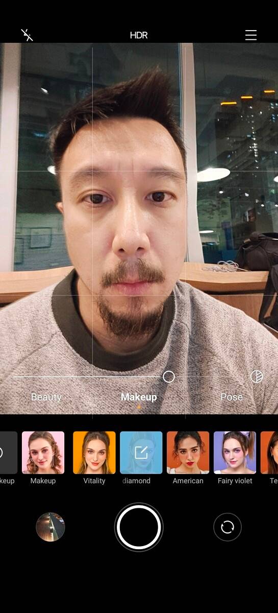 Vivo selfie beautifying mode