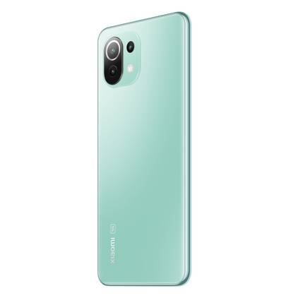 Xiaomi Mi 11 Lite 5G Mint Green on white background