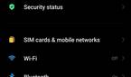 MIUI 12 settings menu