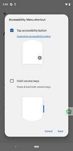 Android 12 DP3 accessibility menu