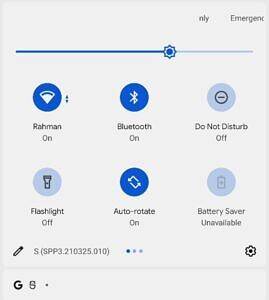 Android 12 DP3 Quick Settings tile labels