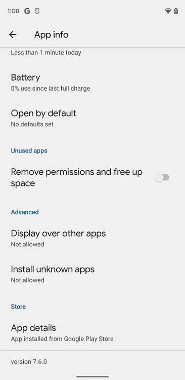 Android 12 DP3 hibernate apps