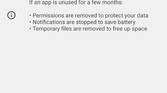Android 12 DP3 unused apps