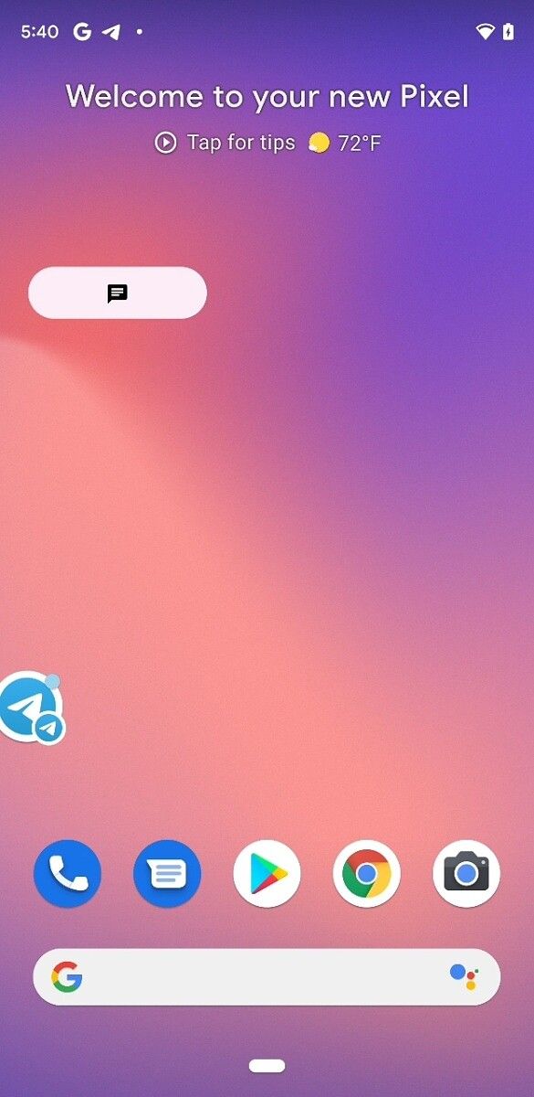 Android 12 DP3 conversation widget