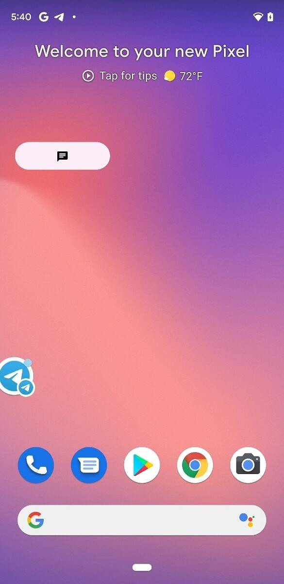 Android 12 DP3 conversation widget