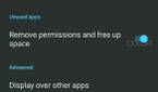 Android 12 remove permissions and free up space toggle