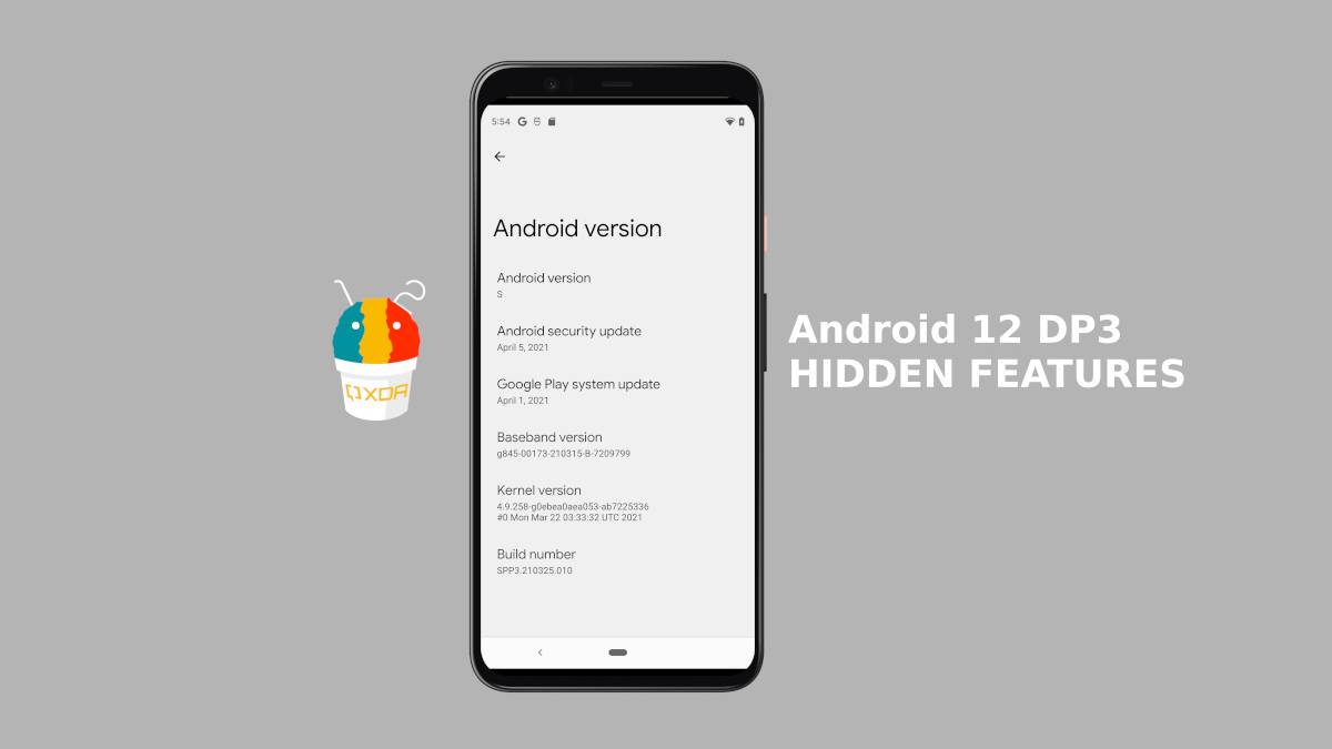 Android 12 DP3 hidden features