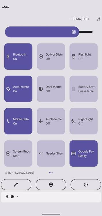 Android 12 DP3 new quick settings UI