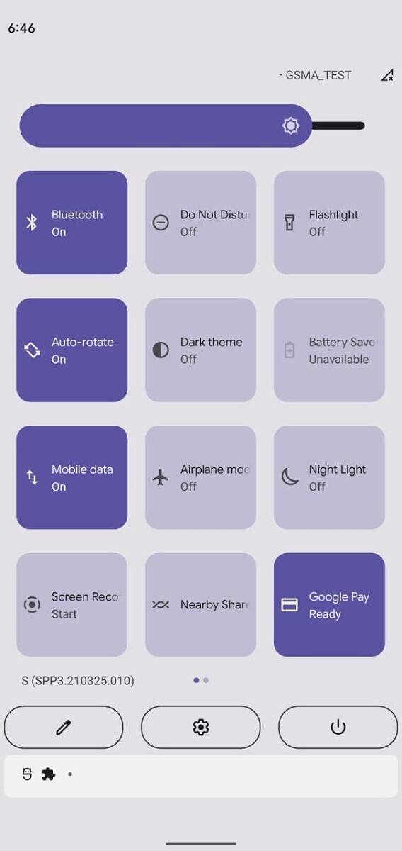 Android 12 DP3 new quick settings UI