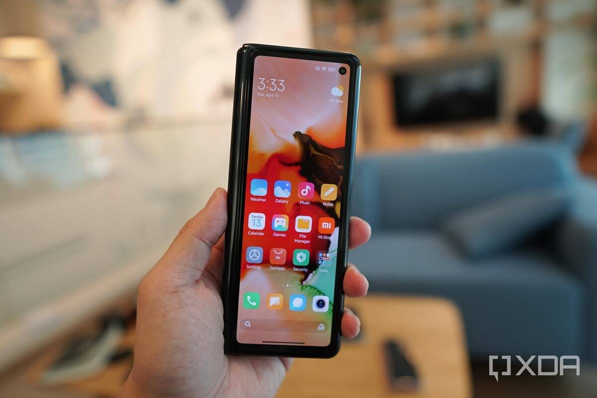 The Mi Mix Fold's outside screen.