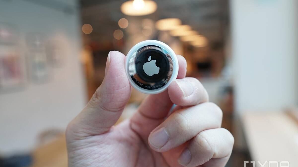 An AirTags in the hand