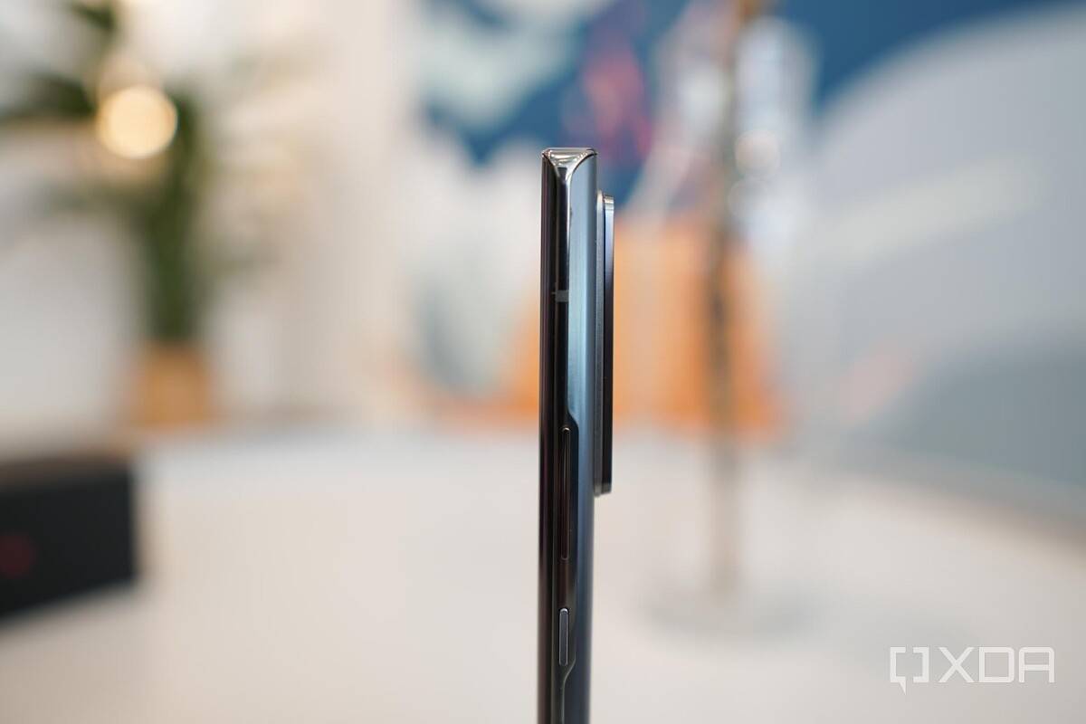 The ZTE Axon 30 Ultra has drastic curved screen and flat top and bottom.