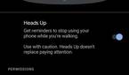 Digital Wellbeing Heads Up settings