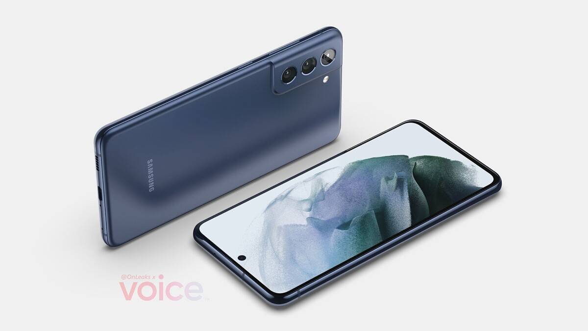 Galaxy S21 FE leaked render showing back and front