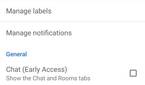 New Chat option in app settings
