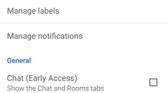 New Chat option in app settings