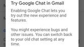 Google Chat in Gmail pop-up