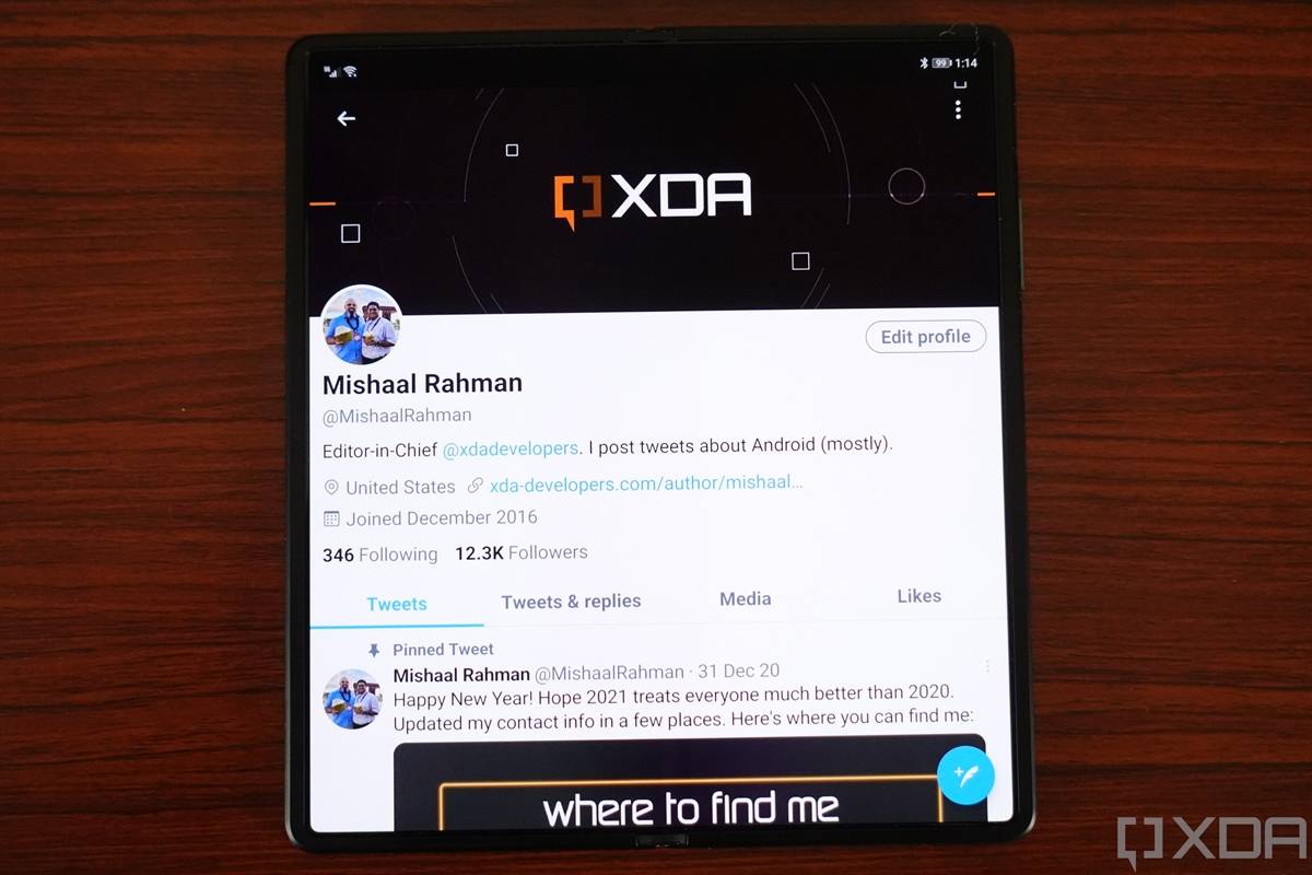Huawei Mate X2 crease invisible