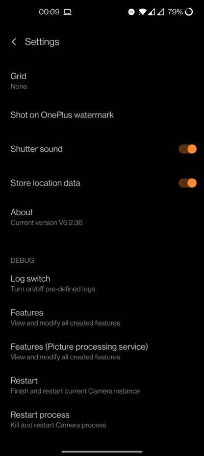 Enable hidden features and tweak all settings in OnePlus Camera app