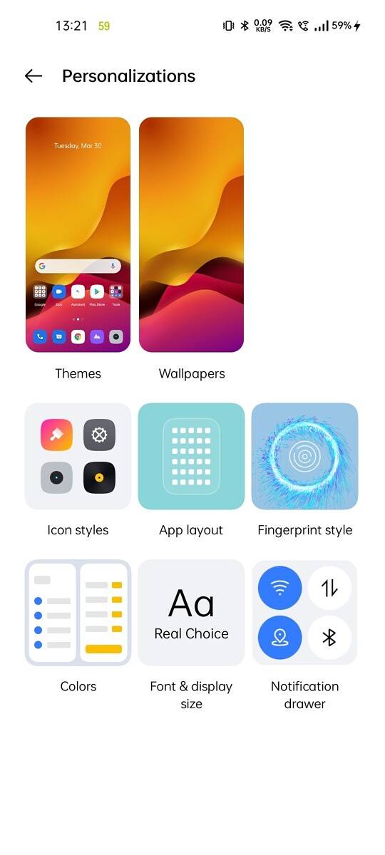Realme 8 Pro Realme UI 2.0 personalization
