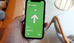 An iPhone 12 Mini locating an AirTag via Apple's Find My app