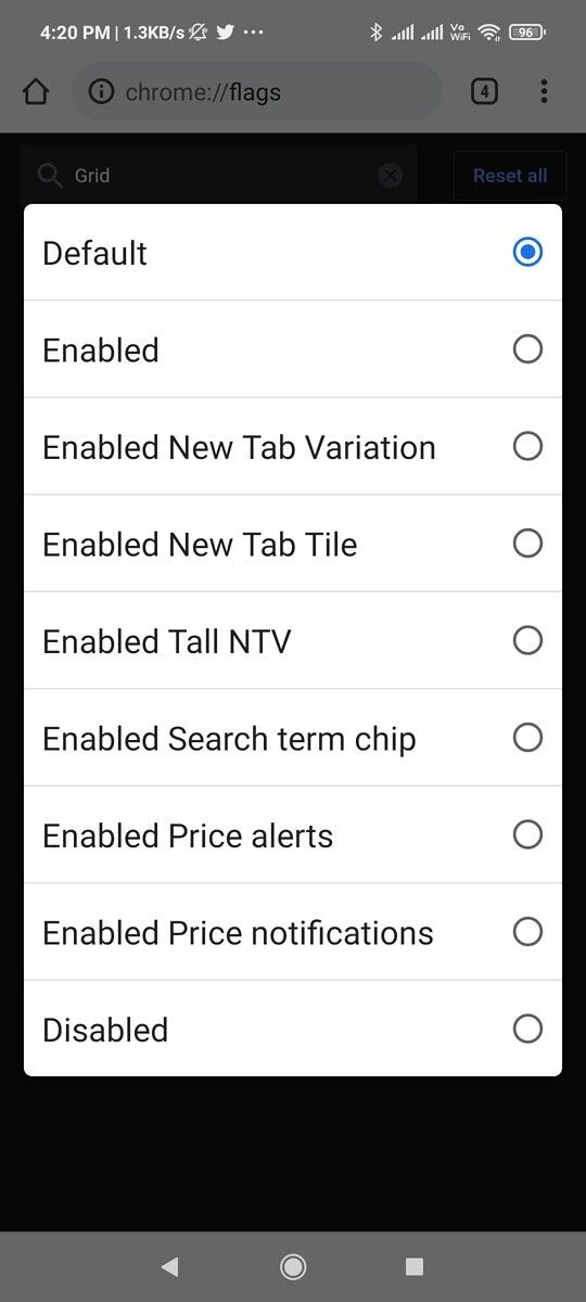 Chrome price notification flag