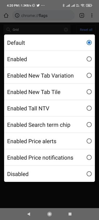 Chrome price notification flag